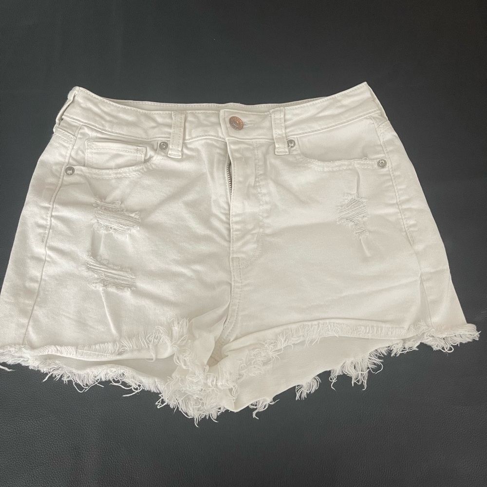 American Eagle White Jean Shorts